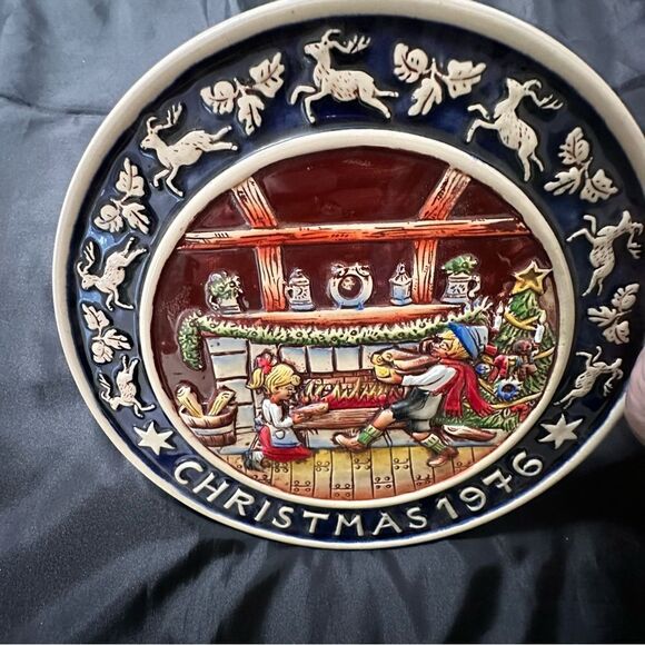 Vintage Schmid Christmas 1976 Genuine Bavarian Plate Limited Edition - Picture 9 of 9